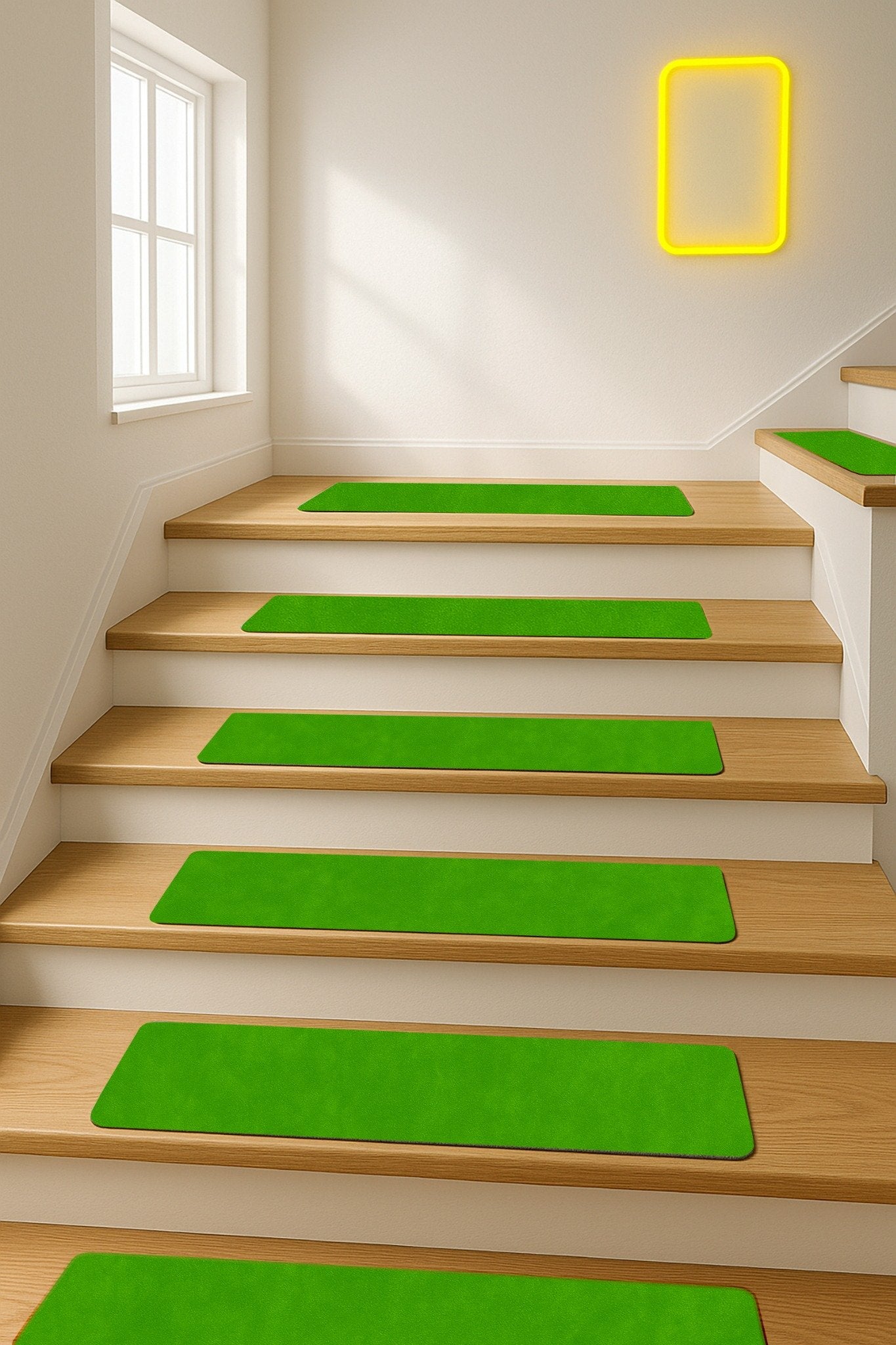 Soft Padded Velvet Stair Treads 30"x10" – Non Slip Carpet Strips for Indoor Stairs with Mottled Plush Surface, Rubber Backing, Felt Cushion – Washable, Trimmable, Safe for All Floors