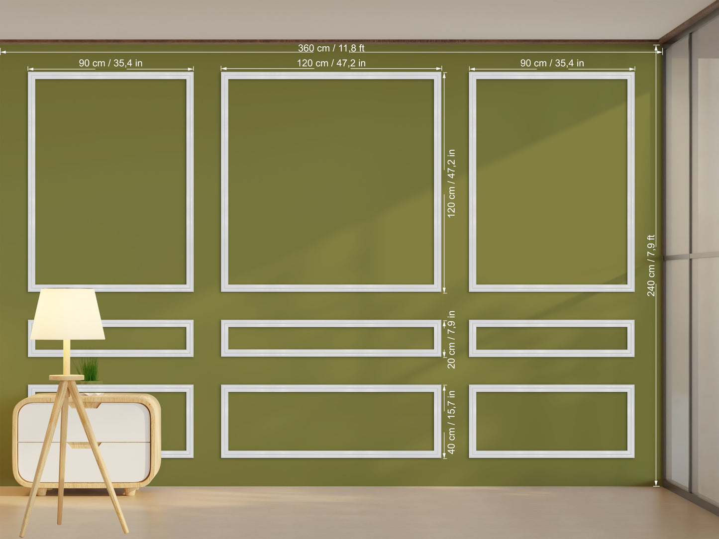 DIY Picture Frame Panel, Wall Frame Moulding Kit For Paneling, Self-adhesive Wainscoting Frames, Framed Wall Molding Kit, Framed Wall Art