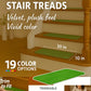 Soft Padded Velvet Stair Treads 30"x10" – Non Slip Carpet Strips for Indoor Stairs with Mottled Plush Surface, Rubber Backing, Felt Cushion – Washable, Trimmable, Safe for All Floors
